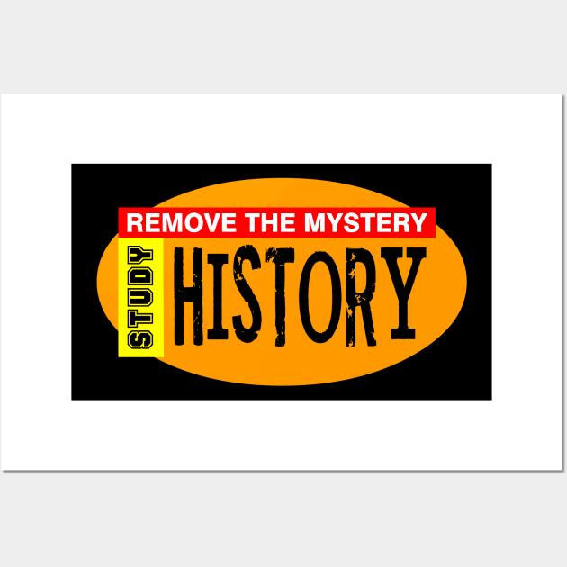 Remove Mystery History Orange Oval Wall Art by Barthol Graphics